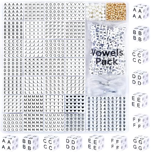 DoDoBeads Letter Beads Kit - 1270Pcs Acrylic 6x6mm Square Alphabet Beads A-Z with Spacer Beads, and Extra Vowels & Number Beads - Ideal for Bracelets, Necklaces, Friendship Bracelet Kits DoDoBeads Letter Beads Kit - 1270Pcs Acrylic 6x6mm Square Alphabet Beads A-Z with Spacer Beads, and Extra Vowels & Number Beads - Ideal for Bracelets, Necklaces, Friendship Bracelet Kits von DoDoBeads