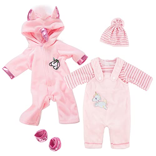 Kleidung Bekleidung Outfits für Baby Puppen, Outfits mit Hut für Baby Doll für Puppen 35-43 cm (Style B) von DoDuo