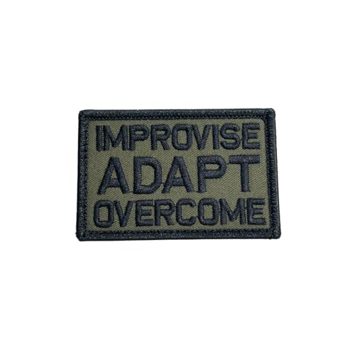 DoLife Attached USA MADE Improve Adapt Improvise Hook and Loop Patch, Funny Meme Embroidered Patches, Tactical Military Moral Patch with Hook Fastener Backing, Cute Applique Accessories for Backpacks von DoLife Attached