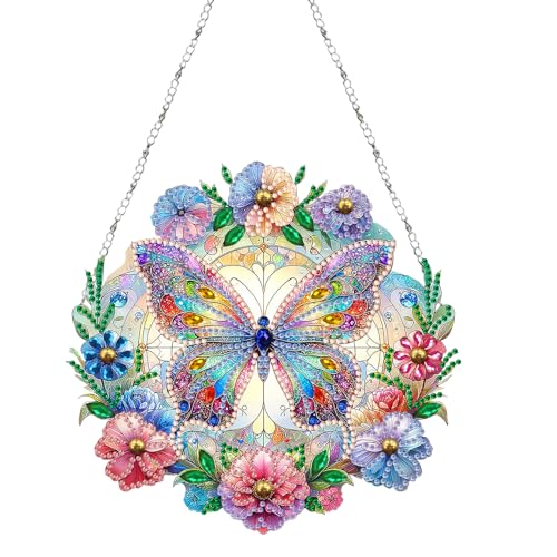 Doafoce Diamond Painting Girlande Diamond Painting Schmetterling Deko Türkranz Diamond Painting Schmetterling Anhänger mit Kette, Wandbehang Kits für Fenster Wand Und Eingang Decor Doafoce Diamond Painting Girlande Diamond Painting Schmetterling Deko Türkranz Diamond Painting Schmetterling Anhänger mit Kette, Wandbehang Kits für Fenster Wand Und Eingang Decor von Doafoce