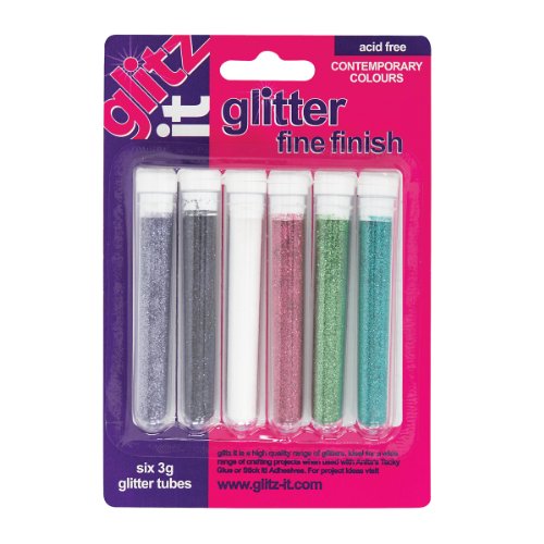 Glitz ES 3 G auf Moderne Finish Glitter Tube, mehrfarbig, 6 Stück Glitz ES 3 G auf Moderne Finish Glitter Tube, mehrfarbig, 6 Stück von Docrafts