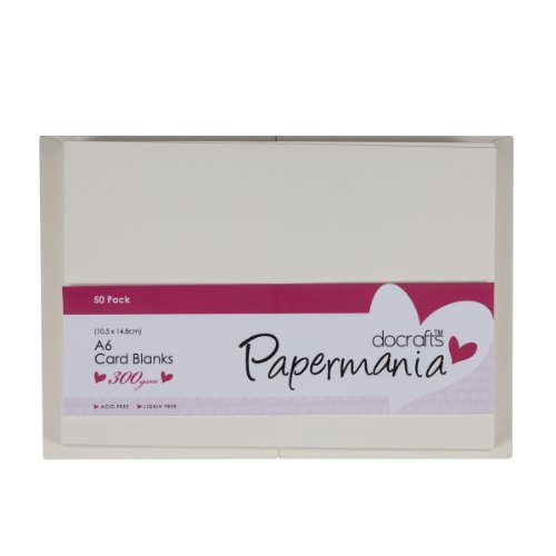 Papermania Karten und Umschläge, A6, blanko, 50 Stück, cremefarben Papermania Karten und Umschläge, A6, blanko, 50 Stück, cremefarben von Docrafts