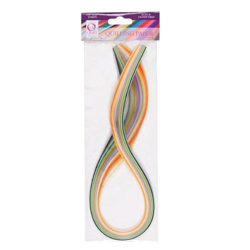 Qcraft Quilling-Papierstreifen zum Basteln, 3 mm dick 3 mm Rüschen-Papierstreifen, 108-teilig, gemischte Pastellfarben Mixed Pastel Qcraft Quilling-Papierstreifen zum Basteln, 3 mm dick 3 mm Rüschen-Papierstreifen, 108-teilig, gemischte Pastellfarben Mixed Pastel von Docrafts