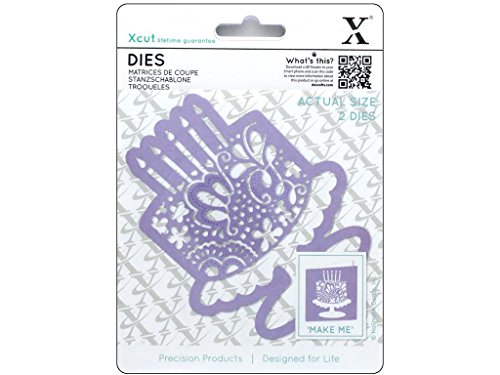 docrafts Xcut Die Floral Cake 2pc Stanzform, edelstahl, Einheitsgröße von Xcut