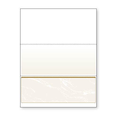 DocuGard Gold Marble Bottom Check, 8,5 x 11 Zoll, 10,9 kg, 500 Blatt, 1 Check pro Blatt (04521) von DocuGard