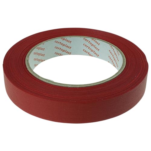 Dönges Certoplast Gewebeklebeband, rot, 50 mm x 50 m (Befestigungsband Elektrikerpflaster Elektropflaster Klebeband Montageband Universalklebeband Universalklebeband.04651-00209-00 Gewebeband) von Dönges