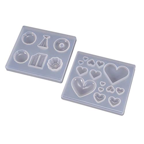 Mini-Herz-Silikonformen, Gießform für Schmuck- und Anhängerherstellung, herzförmige Formen, UV-Harz, Epoxidharz, Basteln, Herstellung von Dofaxgo