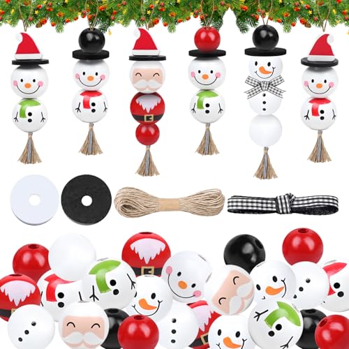 122 Stück Schneemann Holzperlen Weihnachten Set Holz weihnachtsperlen Bastelset Holzkugeln mit Gesicht Juteschnur Bastelset Weihnachten Deko für DIY Party Festivals Dekorationen Weihnachtsbaumschmuck 122 Stück Schneemann Holzperlen Weihnachten Set Holz weihnachtsperlen Bastelset Holzkugeln mit Gesicht Juteschnur Bastelset Weihnachten Deko für DIY Party Festivals Dekorationen Weihnachtsbaumschmuck von Dog's Booty