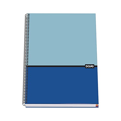 Dohe - Notizbuch A4 (gefütterter Deckel - innen 5 mm) - Farbe blau - DUO von DOHE