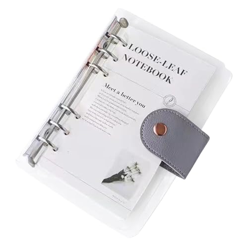 Doiyislem A6 Ringbuch - Durchsichtiger 6 Ring A6 Planer,Jahres Notizblock Für Workout Studium Geburtstag Homeoffice Mental Lesen Urlaub Gewohnheit - Urlaub Gesundheit Exercise Workout Lesen von Doiyislem