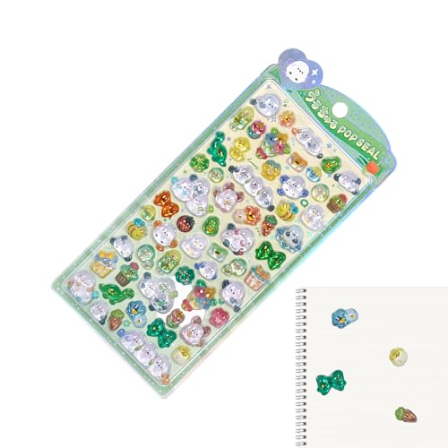 Doiyislem Niedliche Wasserflasche Sticker | 3D Bastel Sticker | Harz Kristall Optik Abziehbilder Für Schule Studenten Kinder Erwachsene Auto Basteln Laptop Flasche Dekorieren von Doiyislem