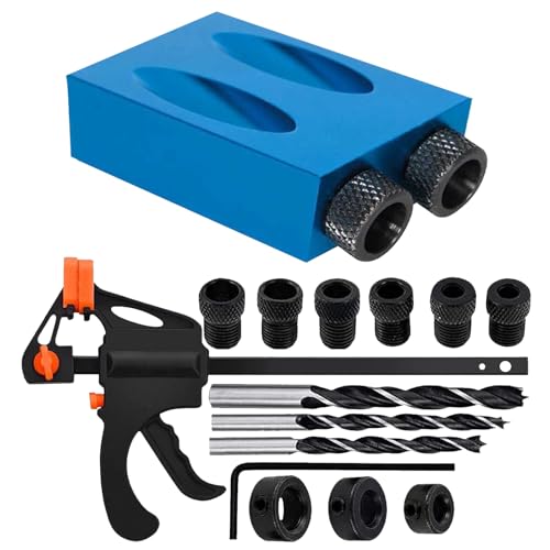 Doiyislem Pocket Screw Jig, 15-Grad Zapfenloch-Schablone Für Holzbearbeitung, Präzise Ausrichtung Für Verbindungsschrauben Bei Möbelbau & Zimmerei Doiyislem Pocket Screw Jig, 15-Grad Zapfenloch-Schablone Für Holzbearbeitung, Präzise Ausrichtung Für Verbindungsschrauben Bei Möbelbau & Zimmerei von Doiyislem