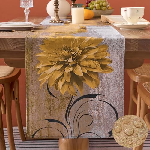 Outdoor Tischläufer Wetterfest Tischläufer Abwaschbar Polyester Tischläufer Modern Tischläufer Gelb mit Blume Rustikales Ölgemälde für Küche Esstisch Kaffee Urlaub Partys Hochzeit Esszimmer 40x140cm Outdoor Tischläufer Wetterfest Tischläufer Abwaschbar Polyester Tischläufer Modern Tischläufer Gelb mit Blume Rustikales Ölgemälde für Küche Esstisch Kaffee Urlaub Partys Hochzeit Esszimmer 40x140cm von Dokeleen