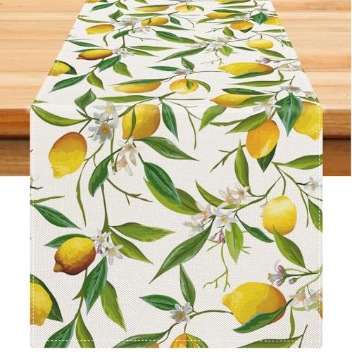 Tischläufer Modern Polyester 40x140cm Tischläufer Zitrone Tischläufer Gelb Tischläufer Abwaschbar Tischläufer Grün Blätter Tischläufer Sommer Tischläufer Dekoration für Esszimmer Esstisch Party Tischläufer Modern Polyester 40x140cm Tischläufer Zitrone Tischläufer Gelb Tischläufer Abwaschbar Tischläufer Grün Blätter Tischläufer Sommer Tischläufer Dekoration für Esszimmer Esstisch Party von Dokeleen