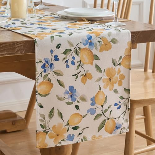 Tischläufer Zitrone Outdoor Zitronenmotiv Tischdecke Zitronen Blau Polyester Bauernhaus Tischplatte für Frühling Küche Esstisch Dekoration Drinnen Urlaub Party Wohnzimmer Dekor 40 x 140 cm Tischläufer Zitrone Outdoor Zitronenmotiv Tischdecke Zitronen Blau Polyester Bauernhaus Tischplatte für Frühling Küche Esstisch Dekoration Drinnen Urlaub Party Wohnzimmer Dekor 40 x 140 cm von Dokeleen