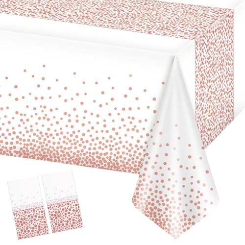 Dokeno 2er Pack Roségold Tupfen Tischdecken,wasserdichte und Wiederverwendbare Kunststofftischdecke,Tischdeko Geburtstag, 137 x 273 cm Rechteckige Partytischdecke für Feiern, Hochzeiten und Festivals Dokeno 2er Pack Roségold Tupfen Tischdecken,wasserdichte und Wiederverwendbare Kunststofftischdecke,Tischdeko Geburtstag, 137 x 273 cm Rechteckige Partytischdecke für Feiern, Hochzeiten und Festivals von Dokeno