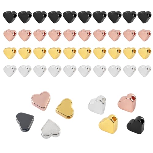 Dokeno 40 Stück Metallperlen Herz, Herzperlen Herz Anhänger HerzPerlen Perlen für Armbänder Zwischenperlen für Armbänder Herz Perlen Kleines für DIY Armband Halskette Ohrring Herstellung (4 Farben) Dokeno 40 Stück Metallperlen Herz, Herzperlen Herz Anhänger HerzPerlen Perlen für Armbänder Zwischenperlen für Armbänder Herz Perlen Kleines für DIY Armband Halskette Ohrring Herstellung (4 Farben) von Dokeno