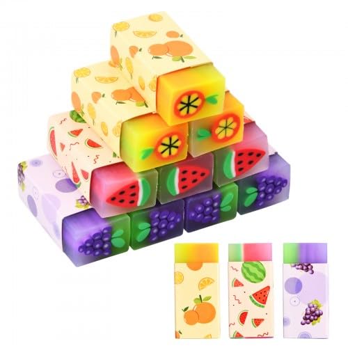 Dokeno Aesthetic Radiergummi Set, 12 Stück Fruchtgeschmack Radiergummis, Coole Sachen für Teenager Mädchen, Radiergummi Bunt und Weich für Kinder Schulbedarf Schreibwaren Dokeno Aesthetic Radiergummi Set, 12 Stück Fruchtgeschmack Radiergummis, Coole Sachen für Teenager Mädchen, Radiergummi Bunt und Weich für Kinder Schulbedarf Schreibwaren von Dokeno