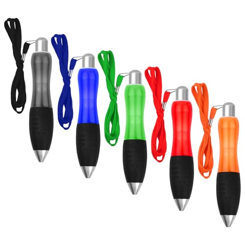 Dokeno Druckkugelschreiber Multifunktionaler Dicker Kugelschreiber, 5Pcs Große Schreibstifte Schwarze Tinte, Fette Ergonomische Kugelschreiber mit Schnur und Druckknopf in 5 Farben Dokeno Druckkugelschreiber Multifunktionaler Dicker Kugelschreiber, 5Pcs Große Schreibstifte Schwarze Tinte, Fette Ergonomische Kugelschreiber mit Schnur und Druckknopf in 5 Farben von Dokeno