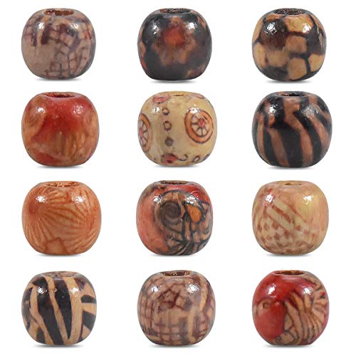 Dokpav Holzperlen, 200 Stück, rund, gemischt, farbig, Zwischenperlen aus Holz, Haar-Accessoires, für die Herstellung von Schmuck, Halsketten, Armbändern, Haarzöpfen und Dekorationen Dokpav Holzperlen, 200 Stück, rund, gemischt, farbig, Zwischenperlen aus Holz, Haar-Accessoires, für die Herstellung von Schmuck, Halsketten, Armbändern, Haarzöpfen und Dekorationen von Dokpav