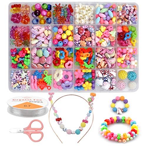 Dokpav Perlen zum Auffädeln Kinder Schmuck Basteln Perlenset DIY Schmuckbastelsets Ketten Selber,Schmuck Selber, Armbänder Basteln Kunsthandwerks-Set für Mädchen Kinder 24 Farben Dokpav Perlen zum Auffädeln Kinder Schmuck Basteln Perlenset DIY Schmuckbastelsets Ketten Selber,Schmuck Selber, Armbänder Basteln Kunsthandwerks-Set für Mädchen Kinder 24 Farben von Dokpav