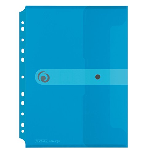 Dokumententasche zum Abheften / Dokumentenmappe / A4 / transparent blau von Dokumententasche