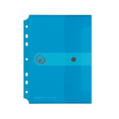 Dokumententasche zum Abheften / Dokumentenmappe / A5 / transparent blau von Dokumententasche