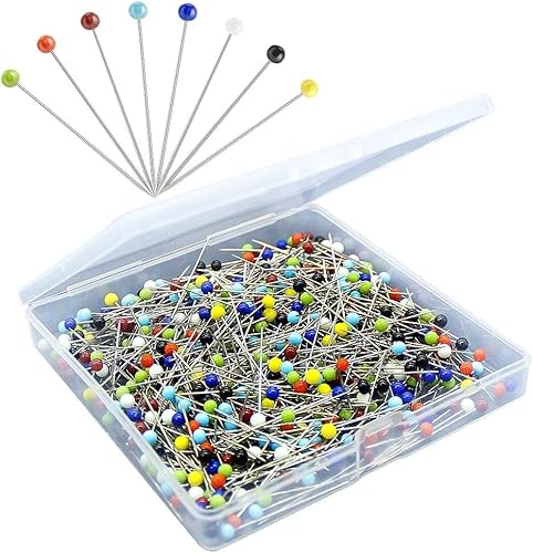 500 Stück Nähnadeln Stecknadeln mit Kopf Lang Gerade Quiltnadeln Schneiderin Pins für Schneiderschmuck Nähen Säumen Craft DIY Dekoration Nähprojekte Kunsthandwerk 500 Stück Nähnadeln Stecknadeln mit Kopf Lang Gerade Quiltnadeln Schneiderin Pins für Schneiderschmuck Nähen Säumen Craft DIY Dekoration Nähprojekte Kunsthandwerk von Dolaso