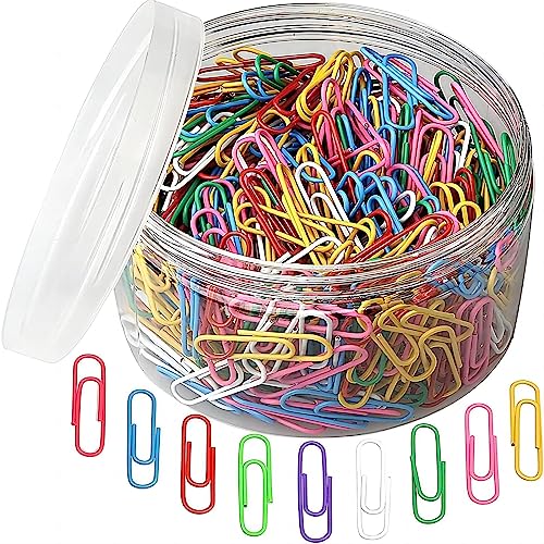 Büroklammern Bunt, 200 Stück Büroklammer 2.8cm Büroklammern Halter mit Aufbewahrungsbox für Büro Dateien Schule Papiere Büroklammern Bunt, 200 Stück Büroklammer 2.8cm Büroklammern Halter mit Aufbewahrungsbox für Büro Dateien Schule Papiere von Dolaso