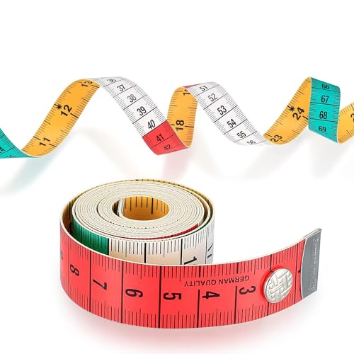 SchneidermaßBand for Sewing Weiches Doppelmaßband 150 cm / 60 Zoll Maßband mit Knopf, Körper- und Umfangsmaßband für Schneider, Handwerker und Haushalte SchneidermaßBand for Sewing Weiches Doppelmaßband 150 cm / 60 Zoll Maßband mit Knopf, Körper- und Umfangsmaßband für Schneider, Handwerker und Haushalte von Dolaso