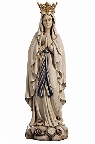 Holzfigur Madonna von Lourdes mit Krone coloriert - Dolfi von Dolfi