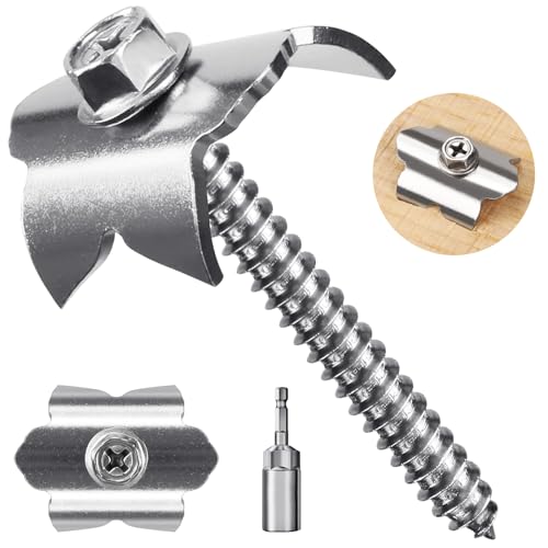 Dolibest Zaun Krampennägel, 200er Heftklammern Krampen zum Schrauben 4cm Drahtzaun Klammer Edelstahl Zaun Befestigung Zaunnägel für Holz Zautor Posten Reparatur von Stahl Krampf Draht mit M8 Adapter Dolibest Zaun Krampennägel, 200er Heftklammern Krampen zum Schrauben 4cm Drahtzaun Klammer Edelstahl Zaun Befestigung Zaunnägel für Holz Zautor Posten Reparatur von Stahl Krampf Draht mit M8 Adapter von Dolibest