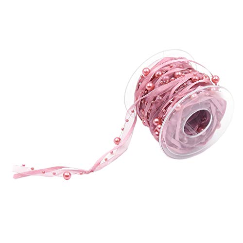 D DOLITY 10 Meter Perlen Spitzenband Spitzenborte Perlenband Perlenkette Dekoband zum Basteln Dekoration - Rosa, 10 Meters D DOLITY 10 Meter Perlen Spitzenband Spitzenborte Perlenband Perlenkette Dekoband zum Basteln Dekoration - Rosa, 10 Meters von D DOLITY