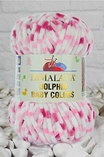 Himalaya Delphin Baby Colors (5er-Pack), 5 x 100 g, super sperriges Himalaya-Garn, Deckengarn, Samtgarn, Strickgarn, Amigurumi-Garn (80414) von Dolphin Baby