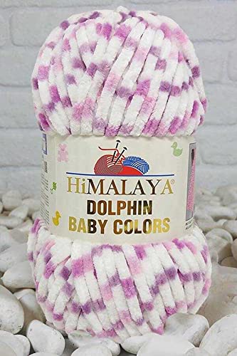 Himalaya Delphin Baby Colors (5er-Pack), 5 x 100 g, super sperriges Himalaya-Garn, Deckengarn, Samtgarn, Strickgarn, Amigurumi-Garn (80419) von Dolphin Baby