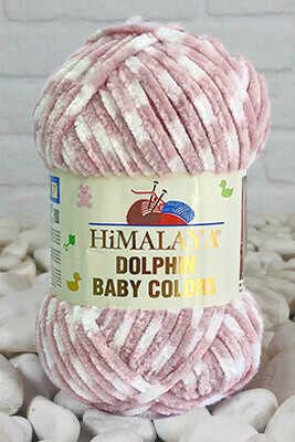 Himalaya Delphin Baby Colors (5er-Pack), 5 x 100 g, super sperriges Himalaya-Garn, Deckengarn, Samtgarn, Strickgarn, Amigurumi-Garn (80428) von Dolphin Baby