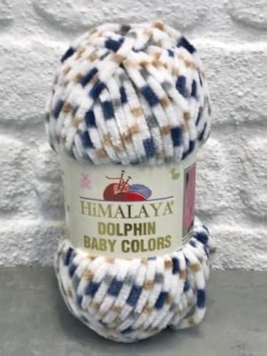 Himalaya Dolphin Baby Colors (5er-Pack), 600 m 5 x 100 Gramm, super sperriges Himalaya-Garn, Deckengarn, Samtgarn, Strickgarn, Amigurumi-Garn (80423) von Dolphin Baby