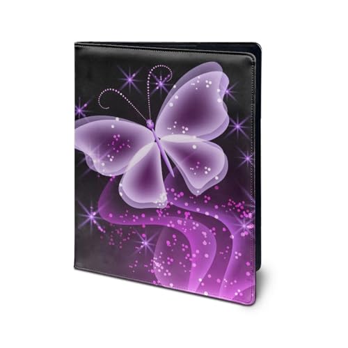 Dolyues Chicken Padfolio Portfolio Organizer Binder PU Leder Interview Resume Ordner Hahndruck Portfolio-Ordner mit Visitenkartenhalter, Briefgröße Klemmbrett, Stiftschlitz von Dolyues