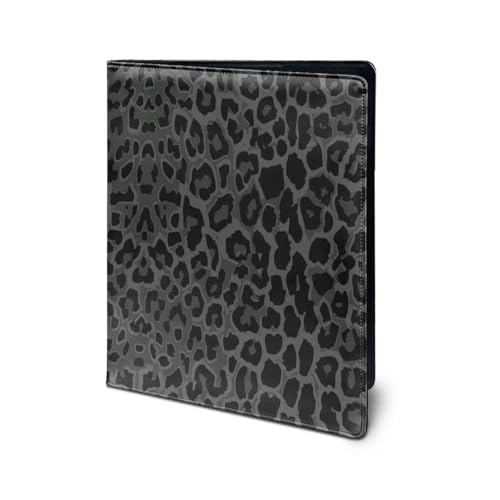 Dolyues PU-Leder-Padfolio-Ordner mit Leopardenmuster, für Damen und Herren, robuster Padfolio-Einband, Ordner für Konferenzen/Rechtsdokumente, Organizer mit Klemmbrett in Brief/A4-Größe von Dolyues