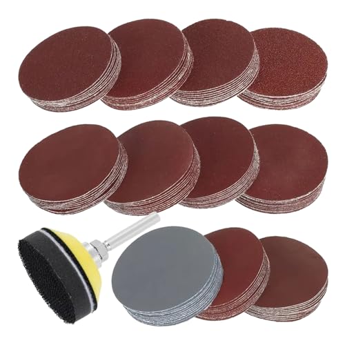 100 Stück 25 mm Schleifpads, Polierpad-Sets für Rotationswerkzeug, Schleifpapier, Schleifsortimente von Domasvmd