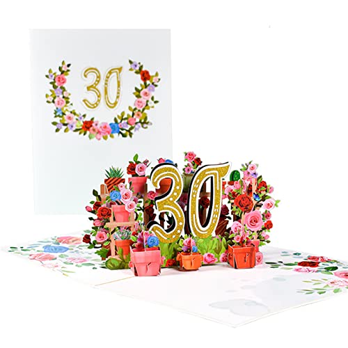3D-Blumen-Jubiläumskarten-Set mit Umschlag-Set, Segensnachricht, Karte für Büro, Arbeit, Jahrestag, Gedenkkarten, 3D-Jubiläumskarten für Ihn von Domasvmd