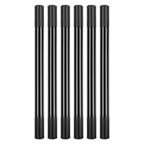 6 Stück doppelseitige Stoffmarker für Kleidung, Hüte, Leinwand, Taschen, Schuhe, kein Verblassen, kein Ausbluten, wasserfest, schwarzer Stoffmalstift 6 Stück doppelseitige Stoffmarker für Kleidung, Hüte, Leinwand, Taschen, Schuhe, kein Verblassen, kein Ausbluten, wasserfest, schwarzer Stoffmalstift von Domasvmd