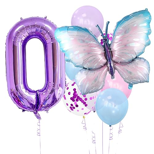 Dekorativer blauer Schmetterlings-Aluminiumfolienballon, tolle Party-Dekoration und Geschenkzubehör, Heimschlafsaal, Urlaub, Party, Hintergrunddekorationen von Domasvmd