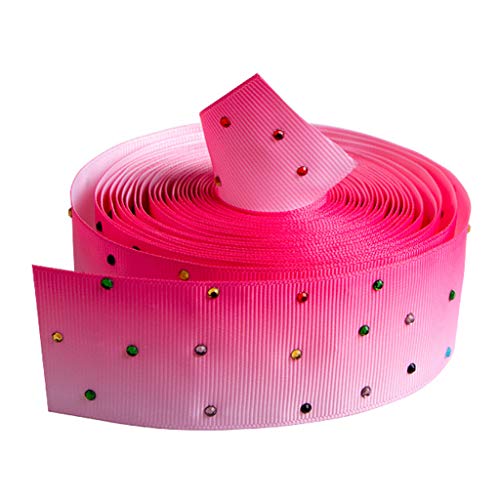Domasvmd Regenbogen-Ripsband mit Strasssteinen, Perlenband für Haarschleifen, Geschenkverpackungen Domasvmd Regenbogen-Ripsband mit Strasssteinen, Perlenband für Haarschleifen, Geschenkverpackungen von Domasvmd