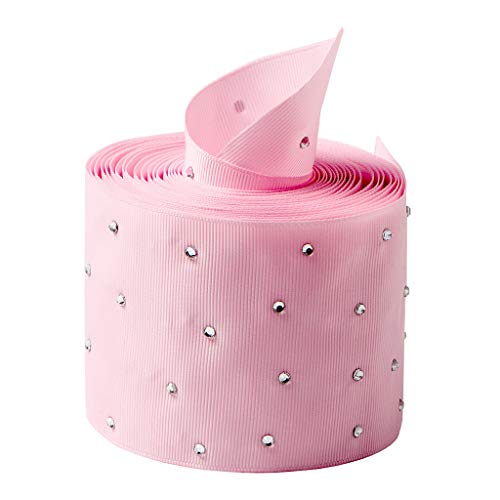 Domasvmd Regenbogen-Ripsband mit Strasssteinen, Perlenband für Haarschleifen, Geschenkverpackungen Domasvmd Regenbogen-Ripsband mit Strasssteinen, Perlenband für Haarschleifen, Geschenkverpackungen von Domasvmd