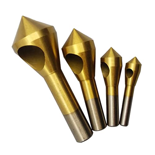 Kegelsenker-Bohrer-Set für Nitrid-Beschichtung, Fasen-Entgratungswerkzeuge für Holz, PVC-Platten, Aluminium, Schnittgeschwindigkeitsstahl, 4-teilig Kegelsenker-Bohrer-Set für Nitrid-Beschichtung, Fasen-Entgratungswerkzeuge für Holz, PVC-Platten, Aluminium, Schnittgeschwindigkeitsstahl, 4-teilig von Domasvmd