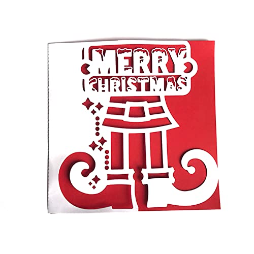 Metall-Stanzformen mit Aufschrift "Merry Christmas", für Scrapbooking, Alben, Papierbasteln, Weihnachtsgeschenke, Kartenherstellung, Prägeschablonen von Domasvmd
