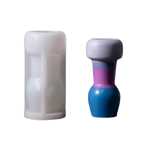 Weihnachtsmann-Silikonform für Seife, Gips, Ornamente, Kuchen, Fondant, Dekoration, Säulen-Formen zur Herstellung Weihnachtsmann-Silikonform für Seife, Gips, Ornamente, Kuchen, Fondant, Dekoration, Säulen-Formen zur Herstellung von Domasvmd