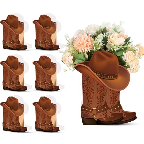 Domensi 8er-Set Western-Cowboystiefel-Blumenkästen, Tafelaufsatz, Stiefelform, Dekoration, Western-Motto-Party, Stiefel, Geschenk für Cowboy, Cowgirl, Geburtstag, Party, Babyparty, Hochzeitsbedarf Domensi 8er-Set Western-Cowboystiefel-Blumenkästen, Tafelaufsatz, Stiefelform, Dekoration, Western-Motto-Party, Stiefel, Geschenk für Cowboy, Cowgirl, Geburtstag, Party, Babyparty, Hochzeitsbedarf von Domensi