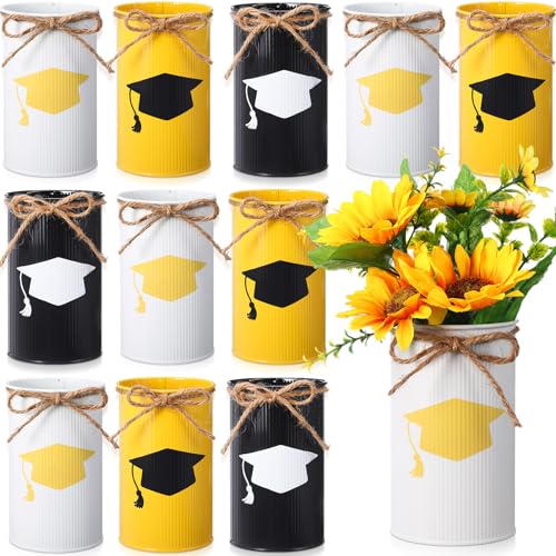 Domensi Verzinkte Metallvasen für Abschlusstisch, für künstliche Blumen, Doktorkappe, Dose, Vase, Dekoration, Utensilienhalter, Gläser für Küche, Zuhause, Glückwünsche, Abschluss, Party-Dekorationen Domensi Verzinkte Metallvasen für Abschlusstisch, für künstliche Blumen, Doktorkappe, Dose, Vase, Dekoration, Utensilienhalter, Gläser für Küche, Zuhause, Glückwünsche, Abschluss, Party-Dekorationen von Domensi